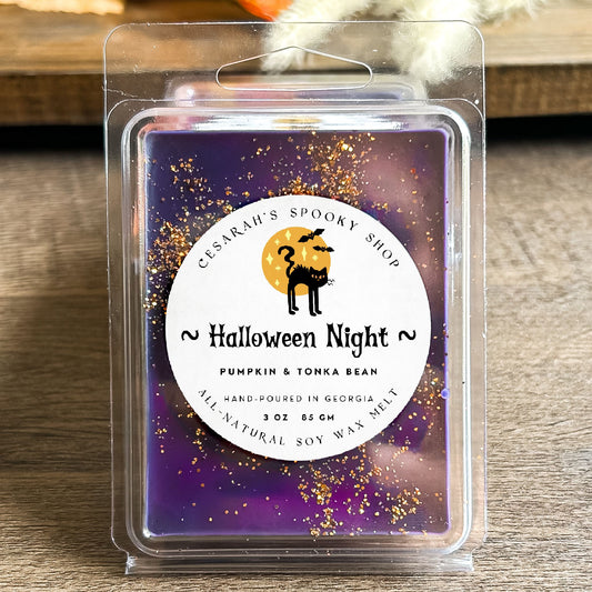 Halloween Night Wax Melt (Pumpkin & Tonka Bean) Cesarah's Spooky Shop