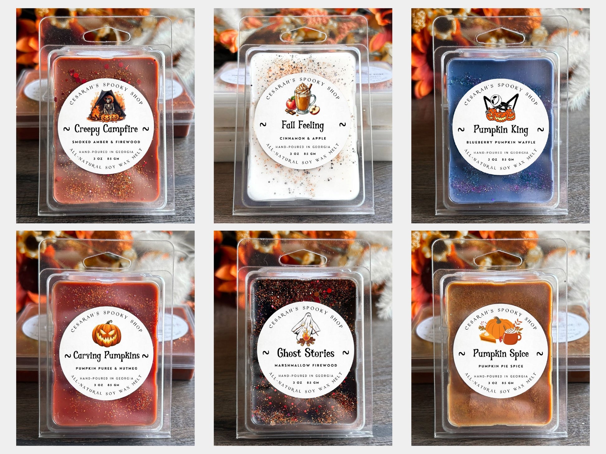 Halloween & Fall Wax Melts Cesarah's Spooky Shop