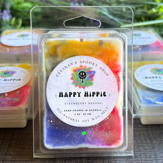 Happy Hippie Wax Melt (Strawberry Banana) Cesarah's Spooky Shop