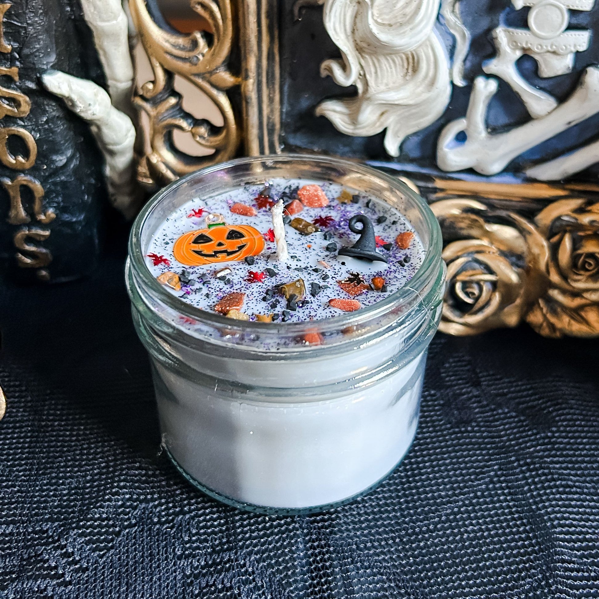 Happy Halloween Candle Cesarah's Spooky Shop