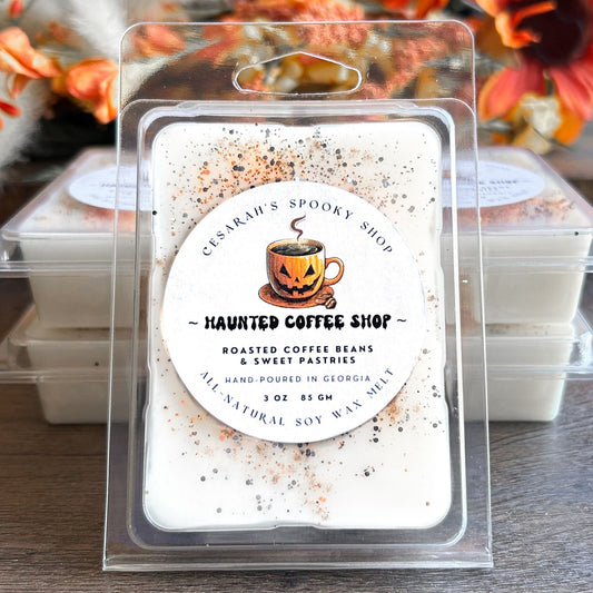 Haunted Coffee Shop Wax Melt (Roasted Coffee Beans and Sweet Pastries) Cesarah's Spooky Shop