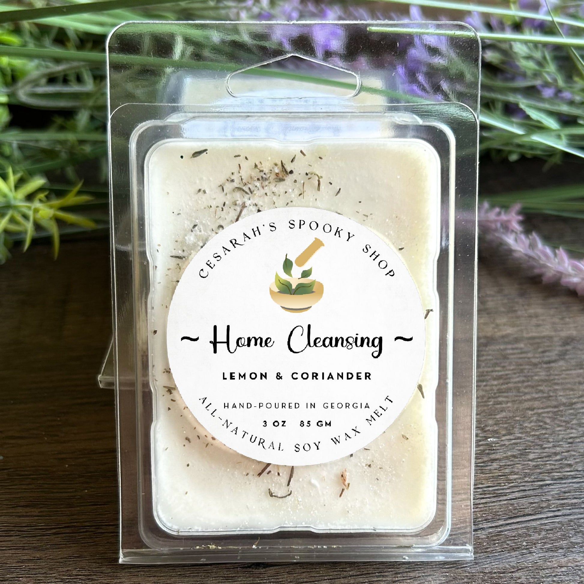 Home Cleansing Wax Melt (Lemon & Coriander) Cesarah's Spooky Shop