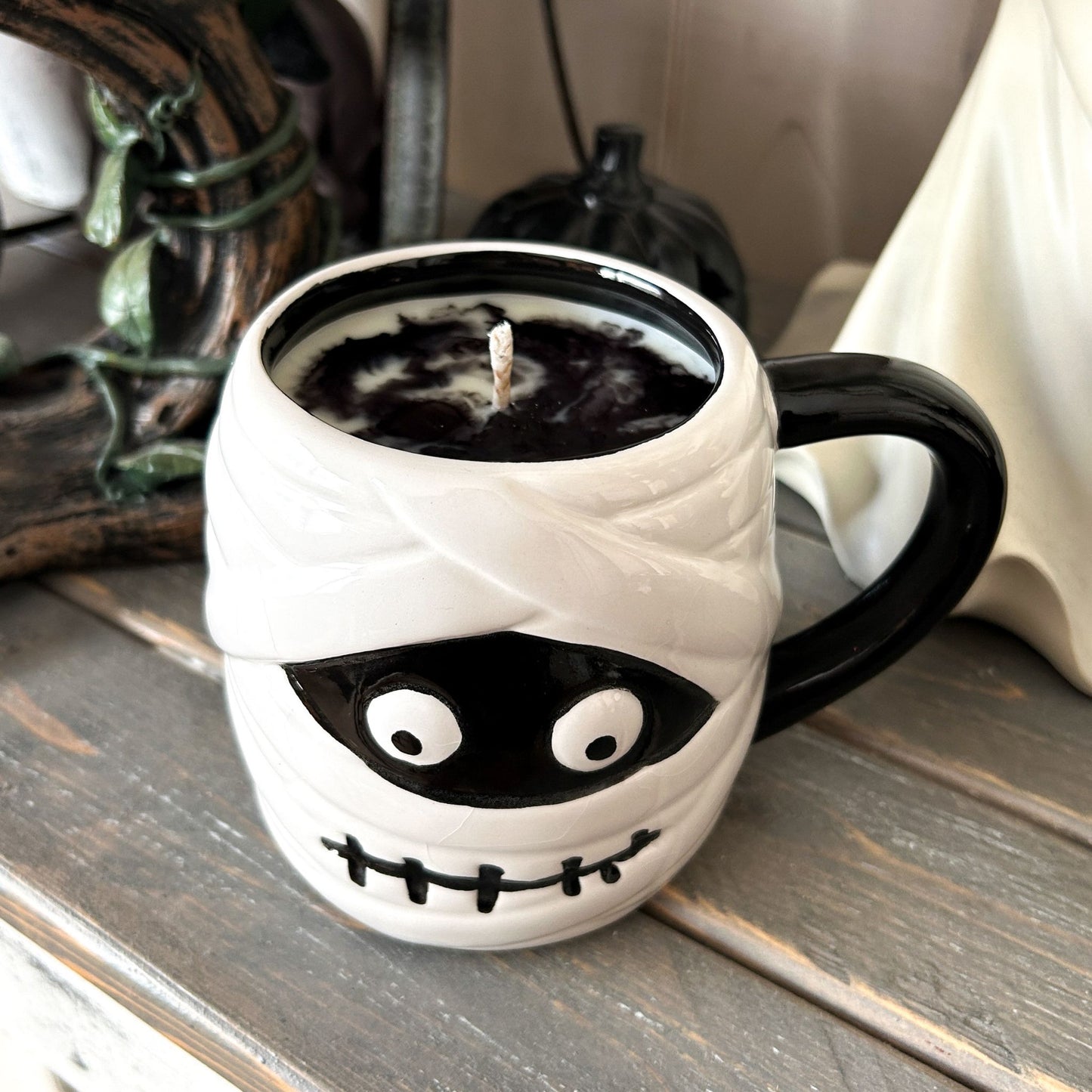 Halloween Mummy Mug Candle
