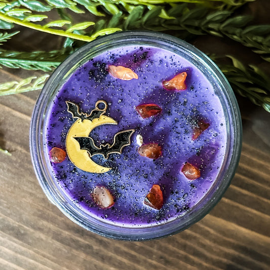 4oz Halloween Night Candle (Pumpkin & Tonka Bean) Cesarah's Spooky Shop