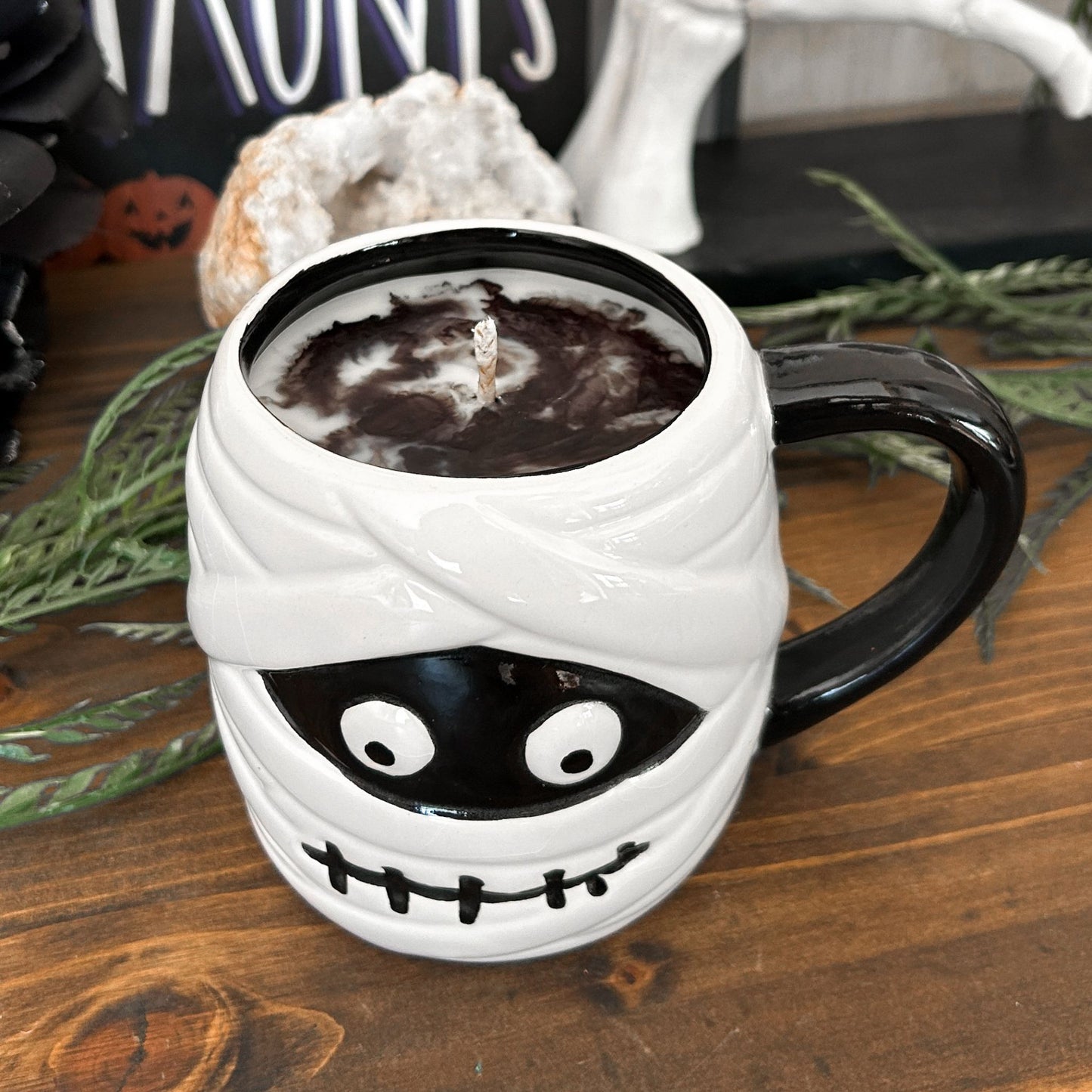 Halloween Mummy Mug Candle