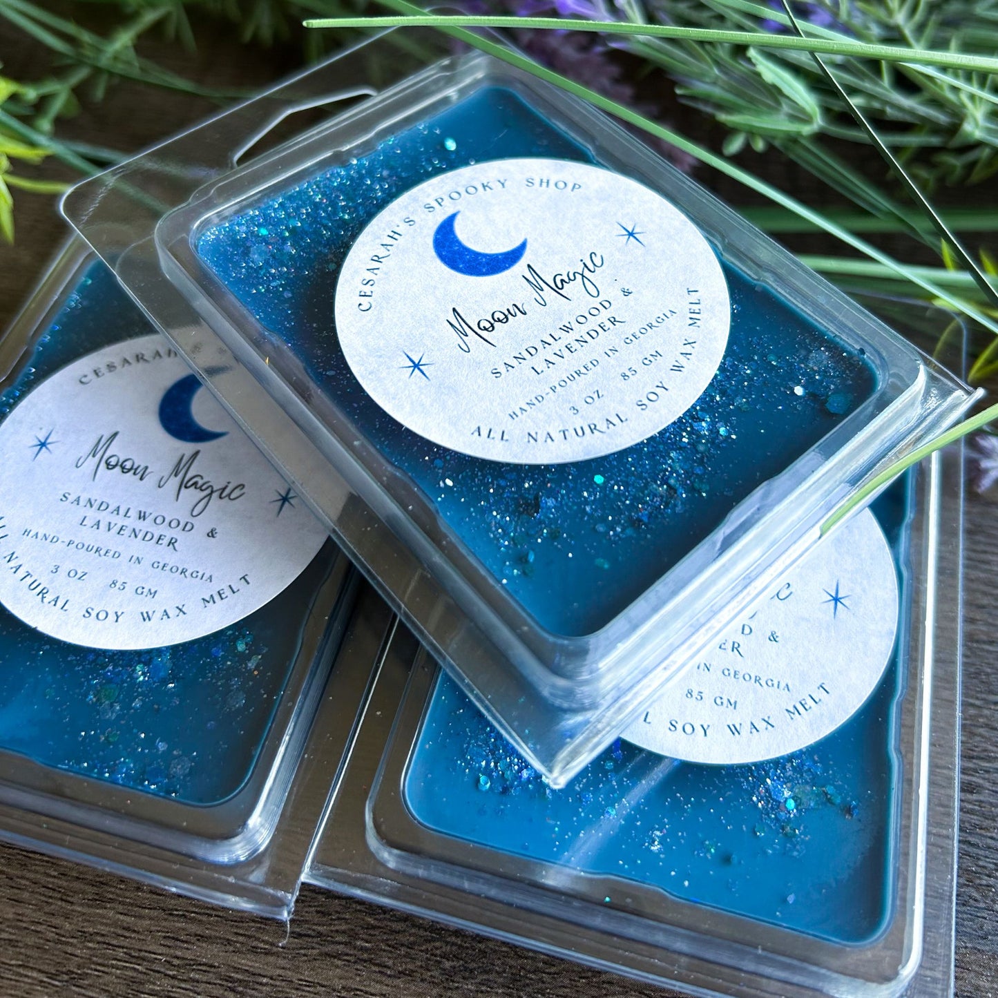 Moon Magic Wax Melt (Sandalwood & Lavender) Cesarah's Spooky Shop