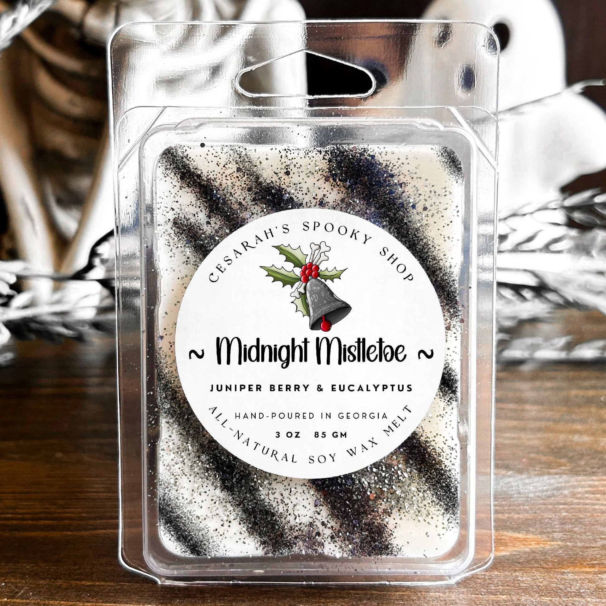 Midnight Mistletoe Wax Melt (Juniper Berry & Eucalyptus) Cesarah's Spooky Shop