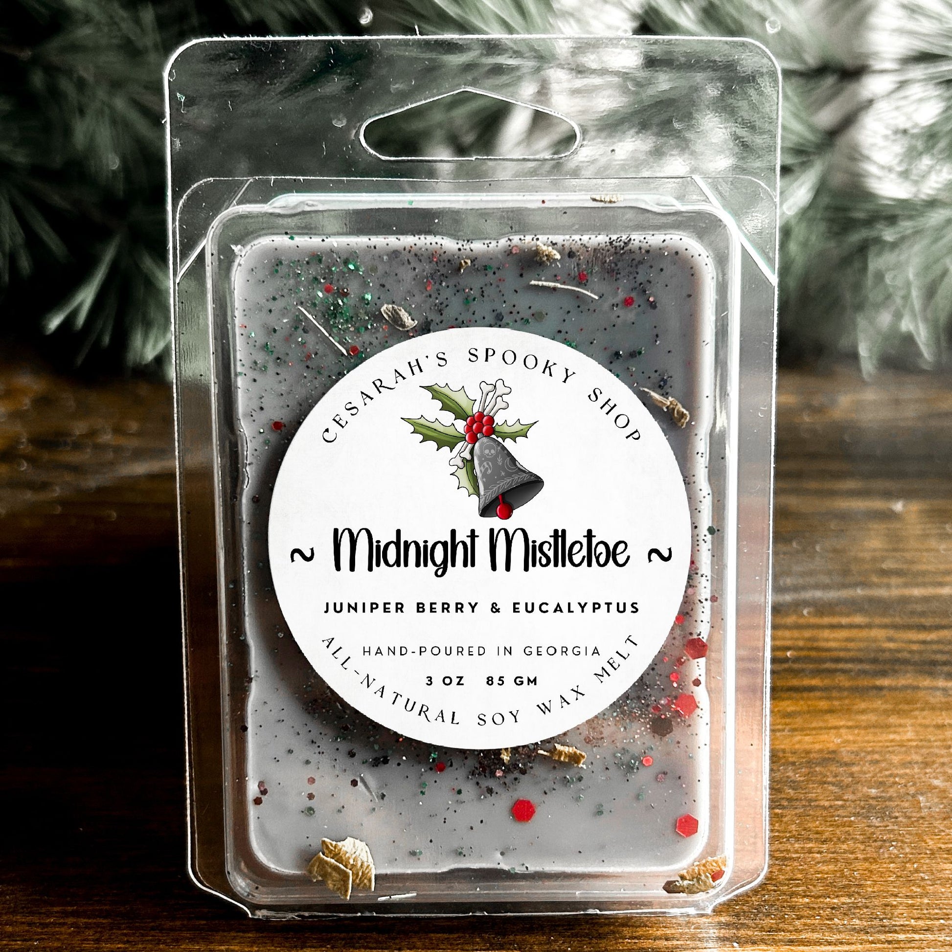 Midnight Mistletoe Wax Melt (Juniper Berry & Eucalyptus) Cesarah's Spooky Shop