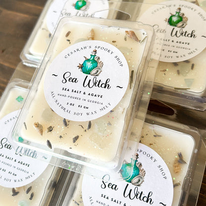 Sea Witch Wax Melt (Sea Salt & Agave) Cesarah's Spooky Shop