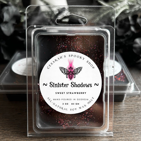 Sinister Shadows Wax Melt (Sweet Strawberry) Cesarah's Spooky Shop