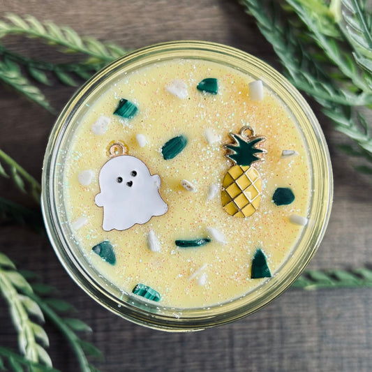 Pina BOO-Lada Candle (Sweet Pineapple & Coconut Rum) Cesarah's Spooky Shop