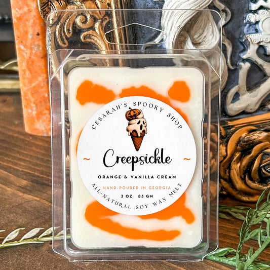 Creepsickle Wax Melt (Orange & Vanilla Ice-cream)