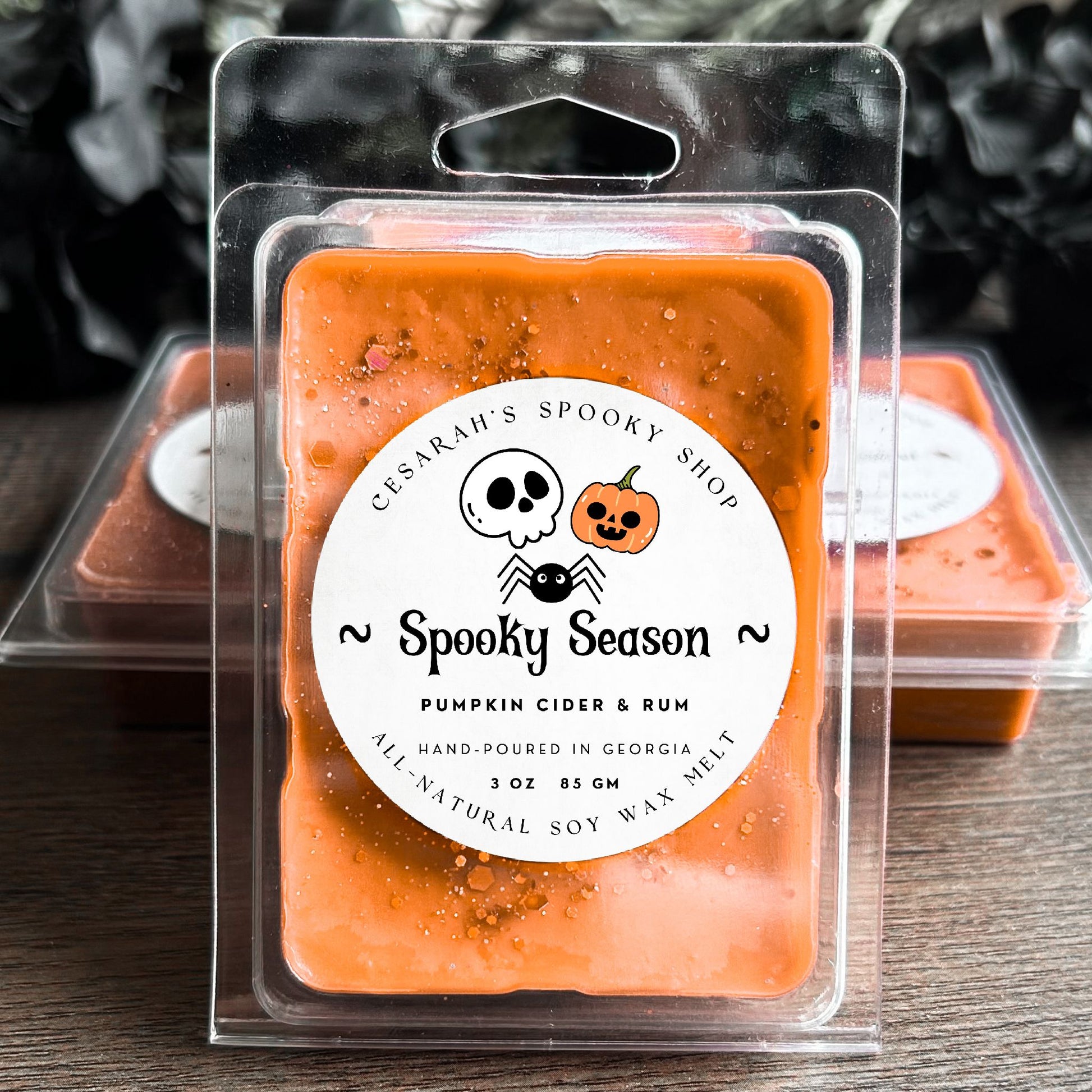 Spooky Season Wax Melt (Pumpkin Cider & Rum) Cesarah's Spooky Shop