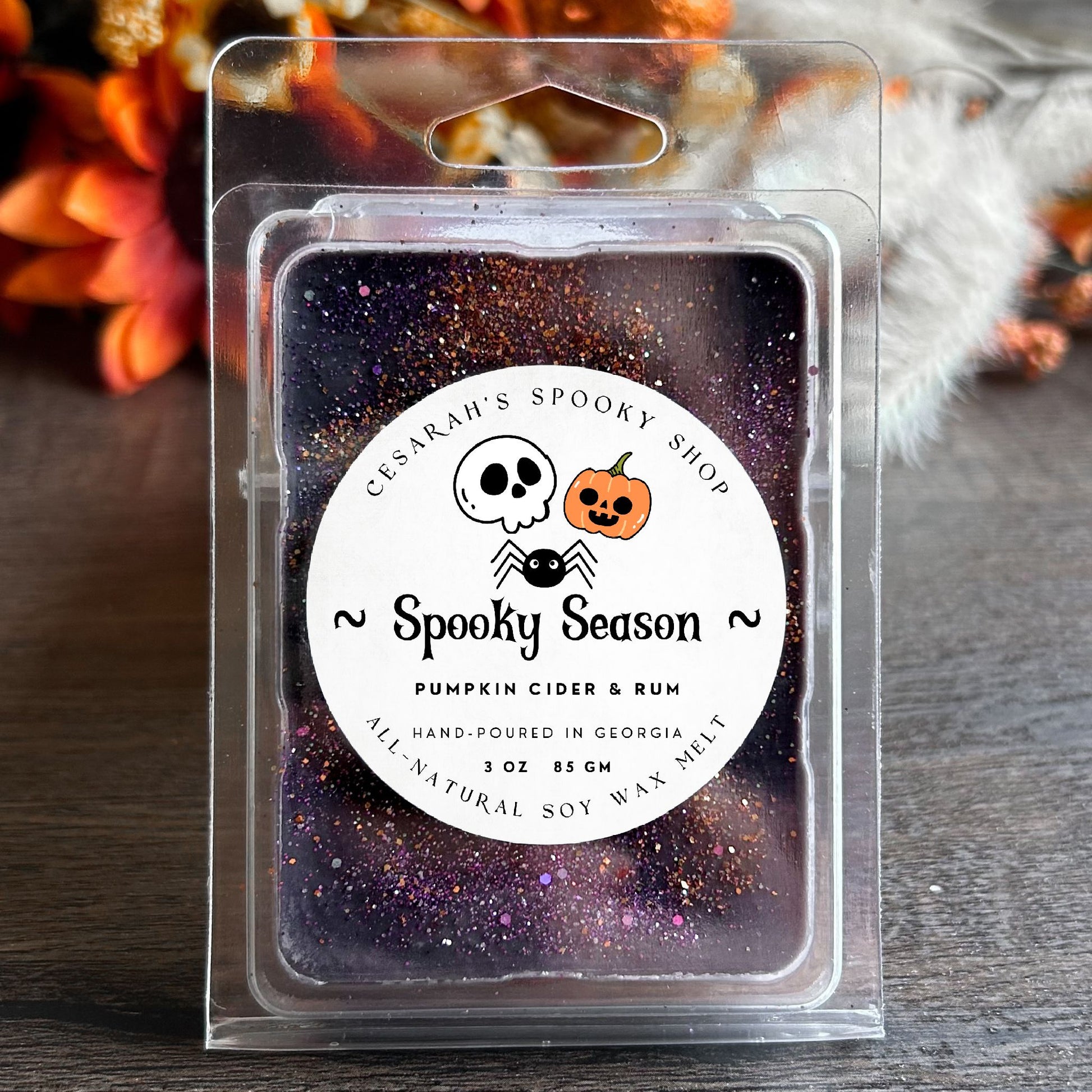 Spooky Season Wax Melt (Pumpkin Cider & Rum) Cesarah's Spooky Shop