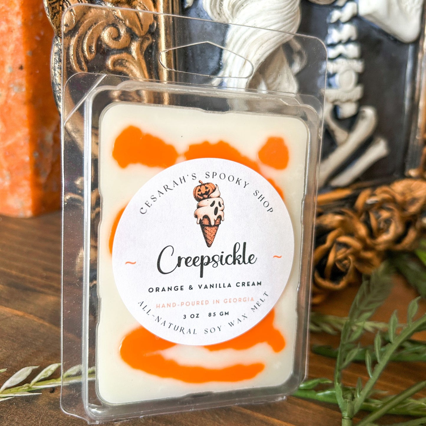 Creepsickle Wax Melt (Orange & Vanilla Ice-cream)