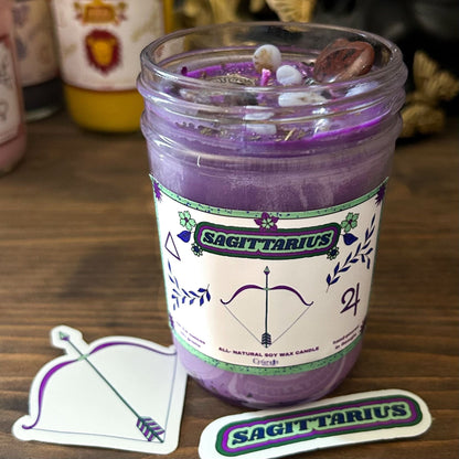 Sagittarius Zodiac Candle Cesarah's Spooky Shop