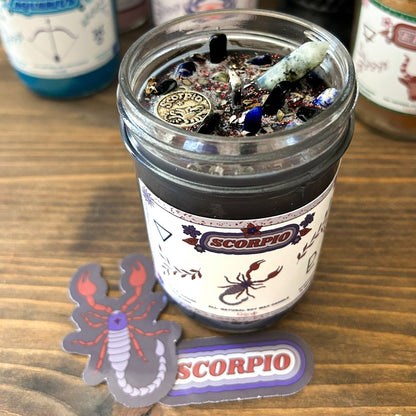 Scorpio Zodiac Candle Cesarah's Spooky Shop
