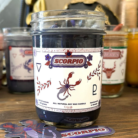 Scorpio Zodiac Candle Cesarah's Spooky Shop