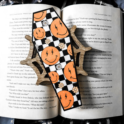 Retro Smile Coffin Bookmark Cesarah's Spooky Shop