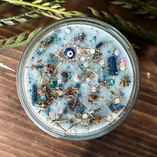 4oz Third Eye Candle (Juniper Berry & Eucalyptus) Cesarah's Spooky Shop