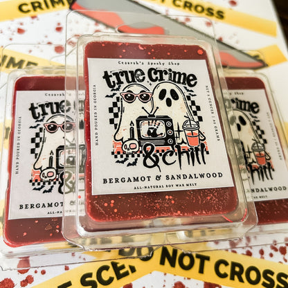 True Crime & Chill Wax Melt (Bergamot Sandalwood) Cesarah's Spooky Shop