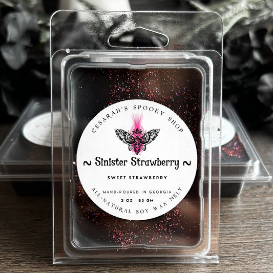 Sinister Shadows Wax Melt (Sweet Strawberry)