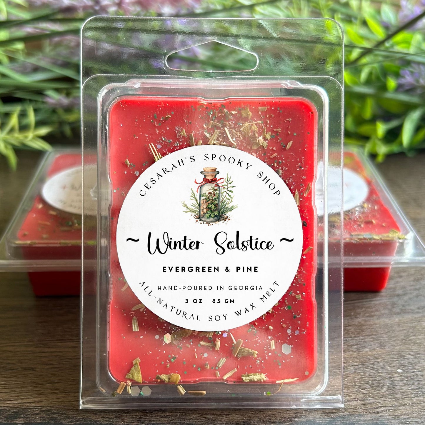 Winter Solstice (Yule) Wax Melt (Evergreen & Pine) Cesarah's Spooky Shop