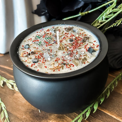 Winter Wishes Cauldron Candle
