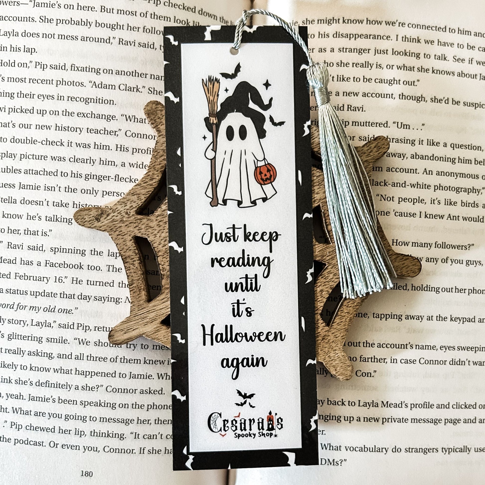 Just Keep Reading Until it's Halloween Again Bookmark Cesarah's Spooky Shop