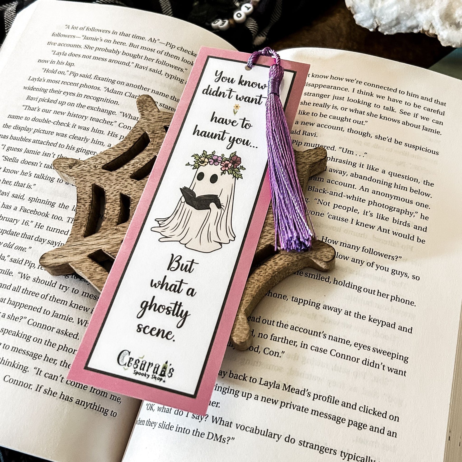 What a Ghostly Scene Bookmark Cesarah's Spooky Shop