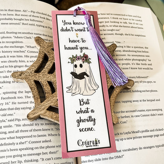 What a Ghostly Scene Bookmark Cesarah's Spooky Shop
