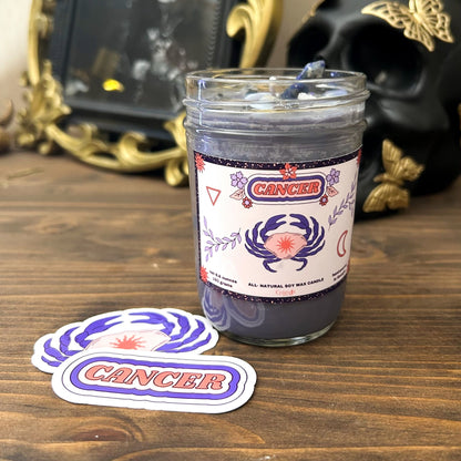 Cancer Zodiac Candle Cesarah's Spooky Shop