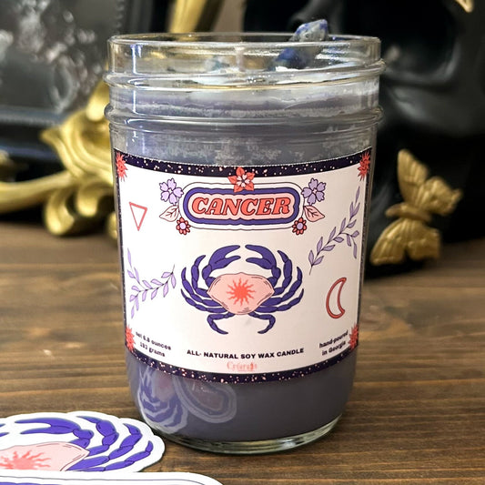 Cancer Zodiac Candle Cesarah's Spooky Shop