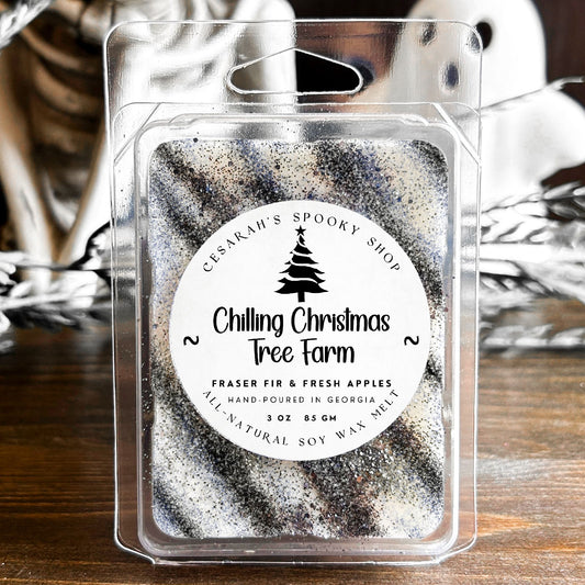 Chilling Christmas Tree Farm Wax Melt (Fraser Fir & Fresh Apples) Cesarah's Spooky Shop