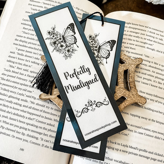 Perfectly Misaligned Bookmark Cesarah's Spooky Shop