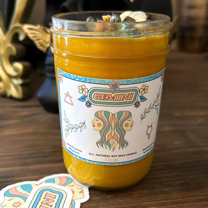 Gemini Zodiac Candle Cesarah's Spooky Shop