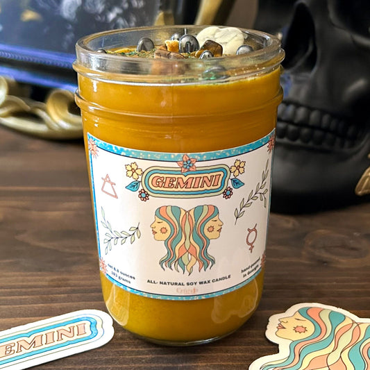 Gemini Zodiac Candle Cesarah's Spooky Shop