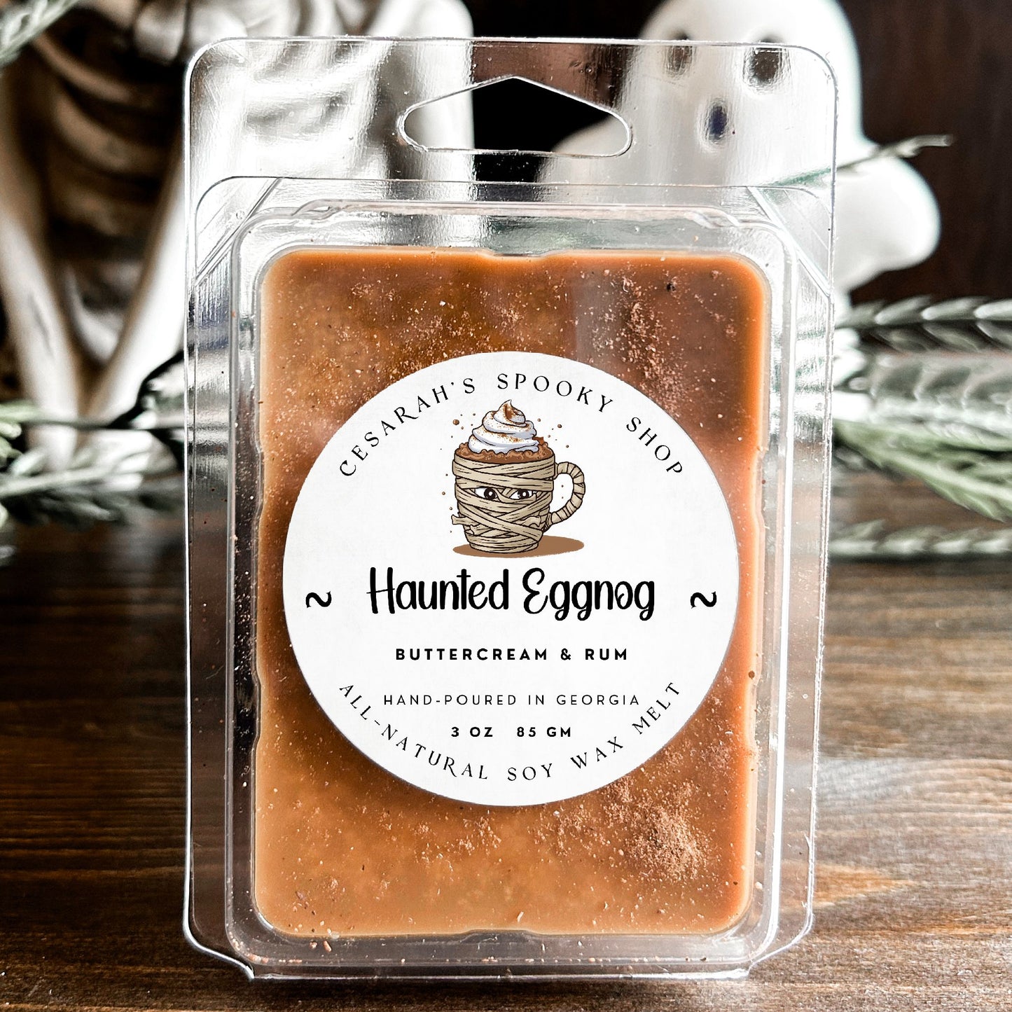 Haunted Eggnog Wax Melt (Buttercream & Rum) Cesarah's Spooky Shop