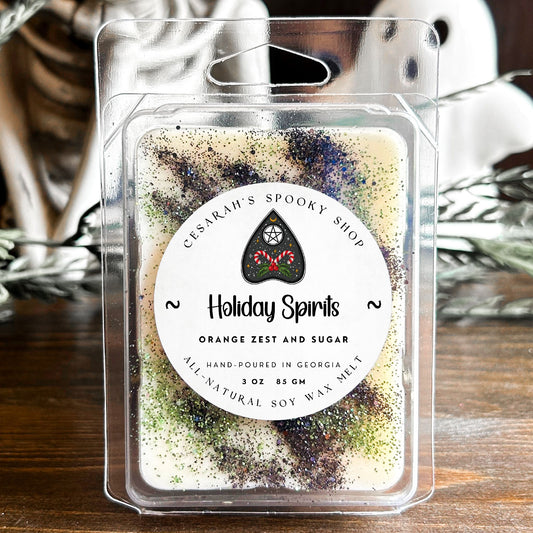 Holiday Spirits Wax Melt (Orange Zest & Sugar) Cesarah's Spooky Shop