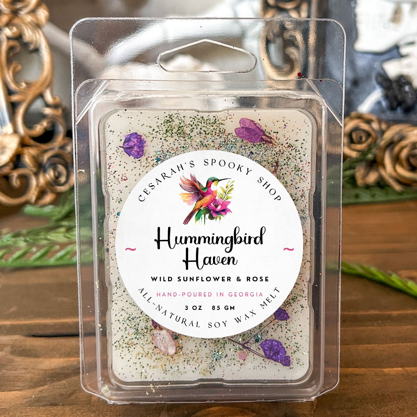 Hummingbird Haven Wax Melt (Wild Sunflower & Rose)