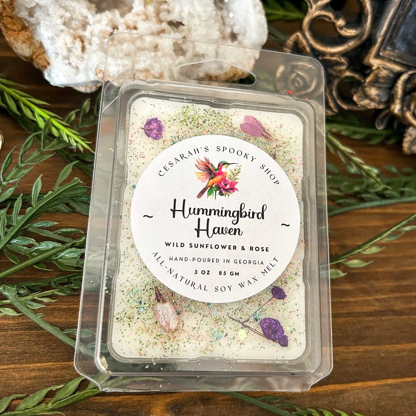 Hummingbird Haven Wax Melt (Wild Sunflower & Rose)