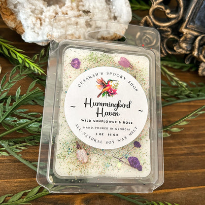 Hummingbird Haven Wax Melt (Wild Sunflower & Rose)