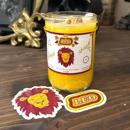 Leo Zodiac Candle Cesarah's Spooky Shop