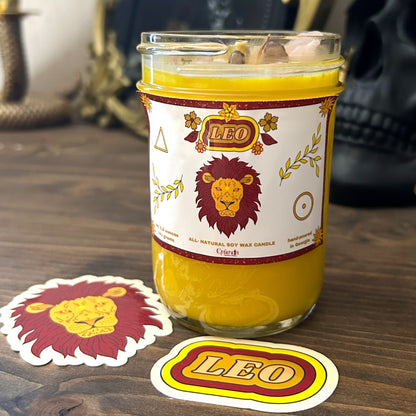 Leo Zodiac Candle Cesarah's Spooky Shop