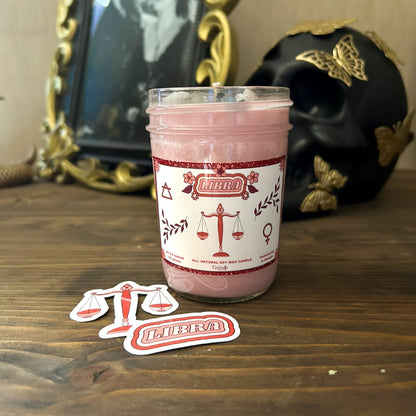 Libra Zodiac Candle Cesarah's Spooky Shop