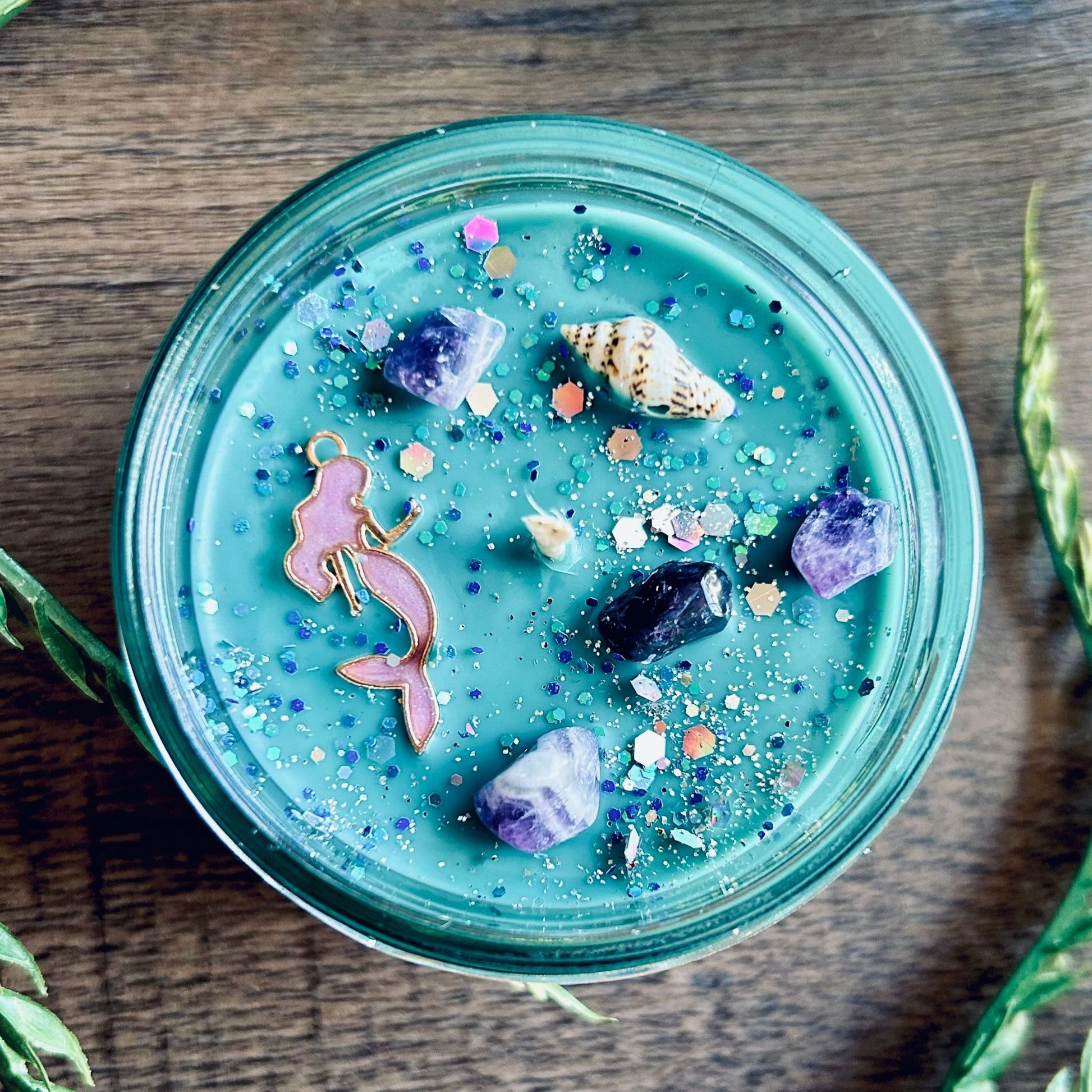 Mermaid Magic Candle (Coconut Rum) Cesarah's Spooky Shop