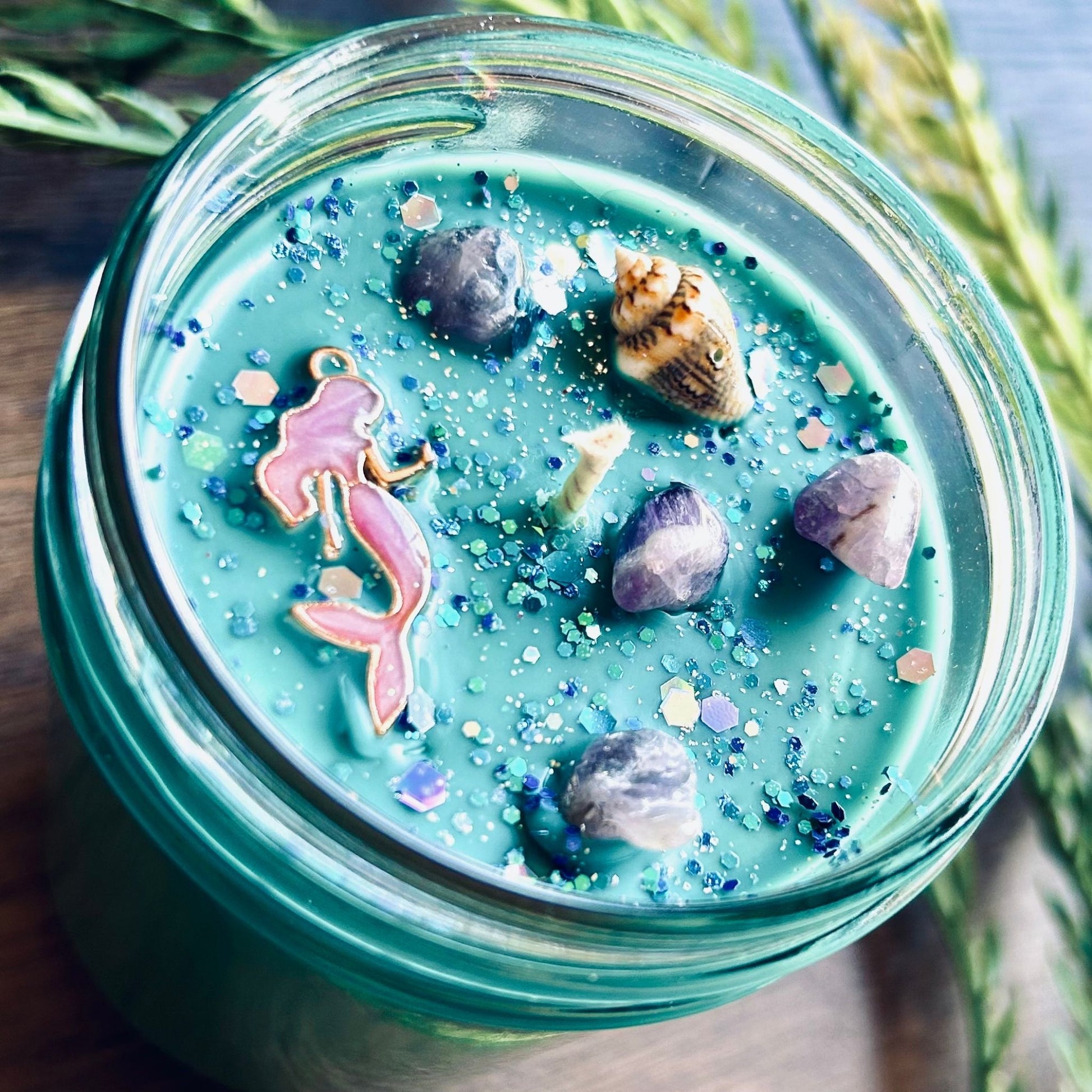 Mermaid Magic Candle (Coconut Rum) Cesarah's Spooky Shop