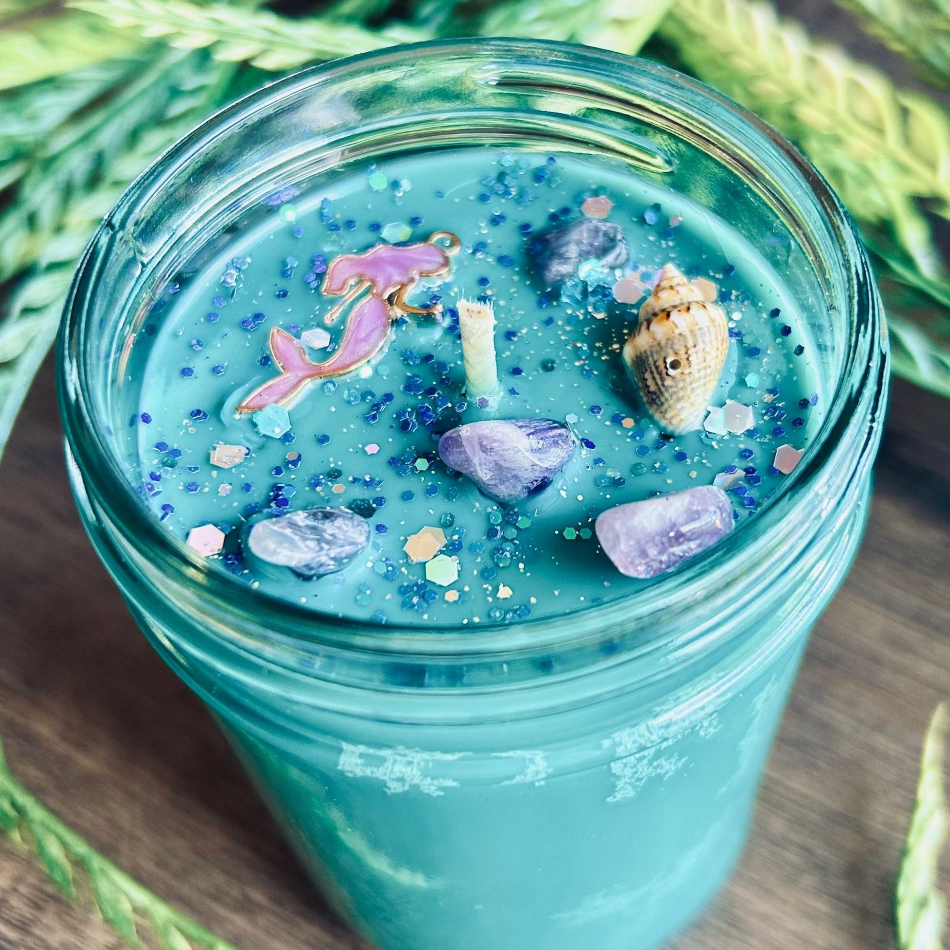 Mermaid Magic Candle (Coconut Rum) Cesarah's Spooky Shop