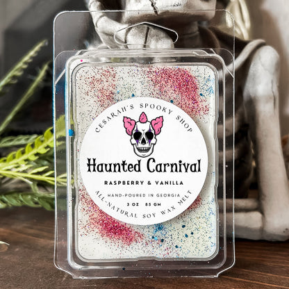 Haunted Carnival Wax Melt (Raspberry & Vanilla) Cesarah's Spooky Shop