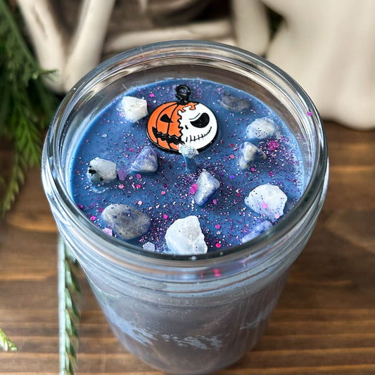 8oz Pumpkin King Candle (blueberry pumpkin waffle) Cesarah's Spooky Shop